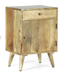 Mesitas de noche de madera MDF modernas y elegantes, mesita de noche contemporánea de 4kg con almacenamiento para dormitorio, sala de estar, muebles de Hotel para el hogar - Product Image 1