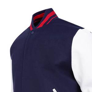 Venta al por mayor de los hombres de béisbol de la Universidad Varsity chaquetas de estilo Letterman personalizado PU mangas de cuero chaqueta de bombardero para los hombres chaquetas Vintage - Product Image 3