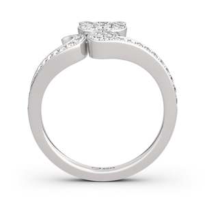 Jeulia Sterling Silver Cat <b>Ring</b> with Diamond Bezel Setting - Product Image 2
