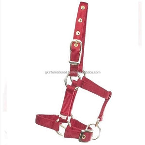 Halter de tirage en nylon de qualité supérieure avec superposition sur la couronne de nez matériel satiné élégant Sangle en nylon Halter de cheval en nylon - Product Image 2
