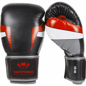 VAMPIREO INTL Top Performance 8oz 16oz Boxing <b>Gloves</b> Simple <b>Black</b> Design PU Leather Hand Grips for Adults Waterproof for Outdoor - Product Image 6