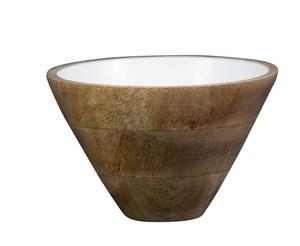 Wholesale Classic Design Acacia Wood Bowl Steel Stand Latest Aluminum Handle for <b>Wedding</b> Dinner Use Manufactured <b>Cheap</b> Price - Product Image 4