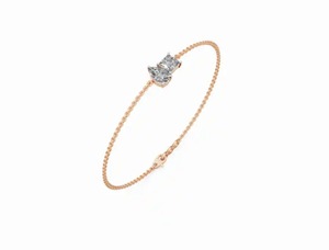 สร้อยข้อมือ Toi Et Moi Pear and Princess Diamond ประดับเพชร 0.816 กะรัต 2 เม็ด ทอง 9k 14k 18k สีเหลือง สีโรสโกลด์ สีขาว ทองคำขาว เครื่องประดับหรูหราคู่ 2 ชิ้น - Product Image 5
