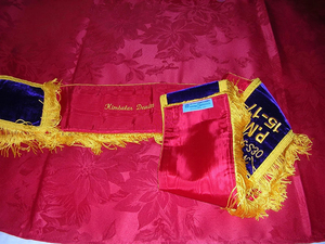 Custom Flag Grad Stole Honor Cord Masonic Regalia Fajas con bordado hecho a mano Durable Black Purple Sashes para la venta Ronpex - Product Image 3