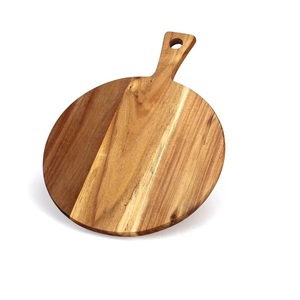Le meilleur fournisseur en gros offre une planche à découper en bois ronde pour les fruits cuisine fête dîner alimentaire-prix usine blocs à découper - Product Image 2