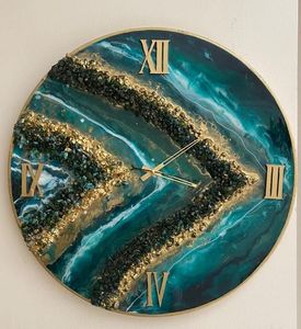 DESIGN Epoxy Resin <b>Wall</b> <b>Clock</b> Epoxy Resin <b>Living</b> <b>Room</b> best qulatiye Furniture Home Decor <b>Wall</b> <b>Clock</b> Customized best - Product Image 6