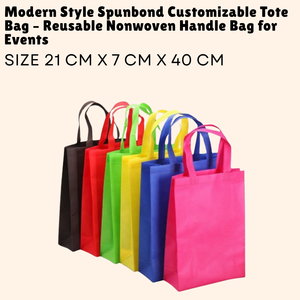 Spunbond กระเป๋าโท้ทปรับแต่งได้แบบใช้ซ้ำได้ผ้านอนวูฟเวนสำหรับงานกิจกรรม - Product Image 2