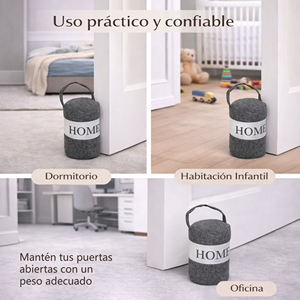 Tope de puerta decorativo multifuncional de tela suave y segura, estilo Shabby Chic, diseño de transportador a prueba de viento para dormitorio y sala de estar - Product Image 3