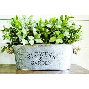 Maceta de flores de forma ovalada de Metal de calidad elegante, diseño fabuloso para la decoración del restaurante del jardín del hogar - Product Image 1