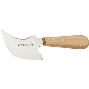 Cuchillo de plomo Don Carlos con forma de cuarto de luna y mango de madera clara, hoja de 100 mm de longitud - Product Image 1