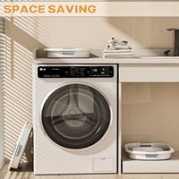 Panier à linge pliable 40L, panier à linge portable pliable avec deux poignées pour la maison, la salle de bain, le camping en plein air, le rangement