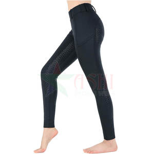 Culottes d'équitation pour femmes, respirantes, antidérapantes, jodhpurs, collants d'équitation, taille mi-haute, imperméables, coupe-vent, spandex/polyester - Product Image 3