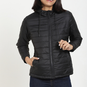 Women's <b>Quilted</b> Puffer Jacket New Fashion Winter Warm Bubble <b>Hoodie</b> with Cotton Filling Printed Woven Fabric Heated Breathable - Product Image 2