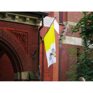 Bandera del Vaticano de 3x5 pies, doble cara, para jardín, católica, para exteriores, con 2 ojales de latón y 4 filas de costuras inferiores - Product Image 5