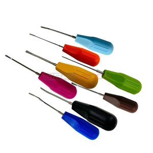Elevador de extracción de dientes dentales, juego de selección de raíz con mango de plástico, elevador de luxación codificado por colores, paquete de 8 instrumentos médicos - Product Image 5