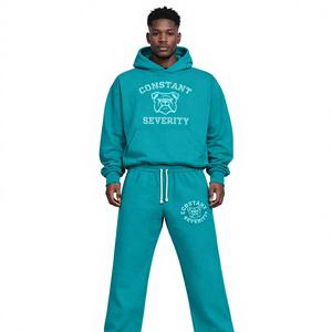 Conjunto Deportivo Personalizado para Hombre, Ecológico, 100% Algodón, con Capucha, Grueso, Transpirable, para Invierno, 460 GSM, Corte Holgado, Informal - Product Image 3