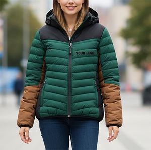Wholesale Affordable Price Custom Made Color Block Cotton <b>Padded</b> Puffer <b>Jacket</b> Breathable Lightweight Relaxed Fit Bubble <b>Jacket</b> - Product Image 4