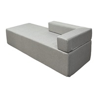 Canapé-lit modulaire ajustable minimaliste en tissu écologique durable trois places, entièrement en mousse sous vide pour hôtel