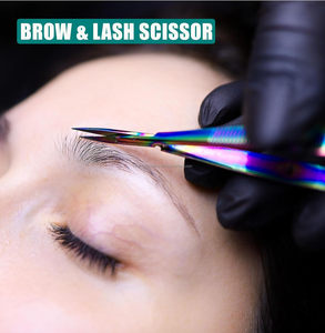 Tijeras de manicura de acero inoxidable color oro rosa, con acción de resorte, extra afiladas, rectas, para cortar cutículas y recortar cejas - Product Image 6