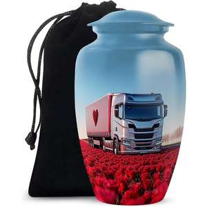 Urne funéraire en métal à la mode fabriquée à la main arbre décoratif peint urne funéraire en métal à bas prix de l'Inde - Product Image 4