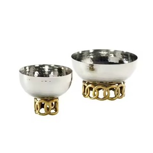 Elegante Frutero de Metal Plateado, Moderno y Lujoso, de Forma Redonda, Vajilla Decorativa para Eventos y Bodas - Product Image 5