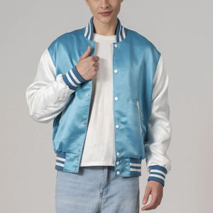 Chaqueta Satinada Personalizada Estilo Letterman, Chaqueta Satinada Morada de Béisbol, Chaqueta Bomber Satinada Bordada Personalizada, Chaquetas Satinadas de Béisbol para Hombre - Product Image 1
