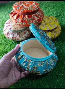 Matka Jewelry Box for <b>Halloween</b> Christmas New Year Valentine's Day Wedding-Haldi Mehendi Sangeet Bridesmaid Gift Favor for Girls - Product Image 2
