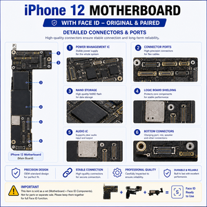 <span class=keywords><strong>Carte</strong></span> <span class=keywords><strong>mère</strong></span> d'origine déverrouillée avec composants Face ID TrueDepth assortis, pièces de réparation mobiles pour <span class=keywords><strong>iPhone</strong></span> <span class=keywords><strong>12</strong></span> - Product Image 5