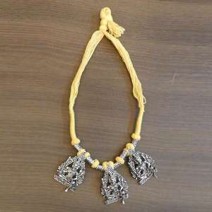 Jeweljunk Collar de templo Chapado en plata 1111508F Aleación religiosa clásica con hilo amarillo para ropa de fiesta - Product Image 1