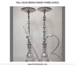 Latón sólido Farida egipcio tradicional Hookahs. - Product Image 6