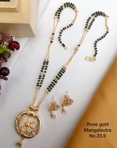 Mangalsutra chapado en oro para mujer, diseñador del orgullo - Product Image 2