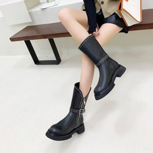 Botas con tachuelas transparentes para mujer, botines coreanos sexys de marca de alta calidad para invierno - Product Image 3