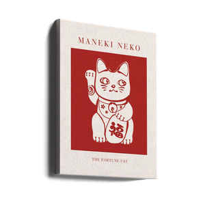 Produit à motif de nature morte de chat Maneki-Neko rouge - Product Image 2