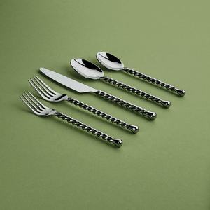 Cuchillo de acero inoxidable de alta calidad, tenedor, cuchara con diseño moderno, juego de cubiertos de lujo con aspecto real para restaurante y hogar - Product Image 4