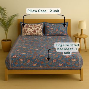 Juego de sábanas bajeras de algodón 100% con patrón floral de lujo indio pigmento impreso ecológico y duradero 78x80x12 pulgadas uso para todas las estaciones - Product Image 5