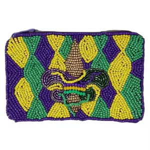 Monedero con cuentas de semillas bordadas, monedero de la India, monedero hecho a mano para mujeres y niñas de MD HANDICRAFTS - Product Image 1