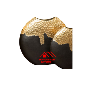 Ensemble de 2 vase Hallow Vase abstrait Hallow Flower Vaisselle de qualité supérieure Vase à fleurs Hotel Ware Usage Aluminium Casted Custom - Product Image 4