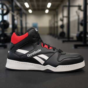 Bottes de sécurité en cuir BB4500 S3 SRC ESD EN20345 Fitness Safety Taille 45 Noir/Rouge - Product Image 3