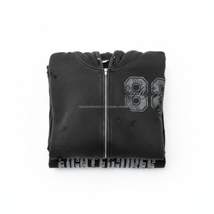 Ensemble sweat à capuche et pantalon de survêtement unisexe surdimensionné en polaire – Tenue streetwear d'hiver - Product Image 5