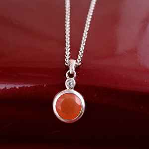 Bel ensemble de bijoux en pierres précieuses cornaline collier fin fait à la main ensemble en argent sterling 925 bijoux fins faits à la main - Product Image 1