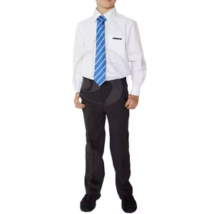 Conjunto de camisa blanca de uniformes escolares de algodón de alta calidad con diseños gratuitos de moda para niños de primaria y secundaria - Product Image 3