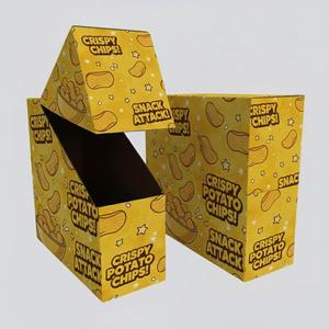 <span class=keywords><strong>Caja</strong></span> de Exhibición de Cartón Corrugado para Snacks, Tipo <span class=keywords><strong>POS</strong></span>, Lista para Exhibición en Tiendas, con Compartimentos Desprendibles - Product Image 4