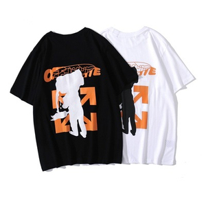 Camiseta con logotipo personalizado OEM para hombre Camiseta con cuello redondo de poliéster de algodón de alta calidad con estampado de hojaldre Top con patrón sólido - Product Image 6