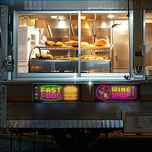 工厂批发 32x96 商店 LED APP 可编程展示柜信息牌滚动显示灯牌 - Product Image 1