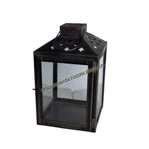 Antique Iron Square Candle Lanterns Decorative HangingLlantern for Hotel Home Festival Wedding Party - Product Image 5