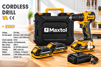 Perceuse sans fil multifonctionnelle professionnelle à vitesse variable Maxtol A3119 20V Brushless 50Nm 10mm Max Métal OEM