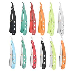 Folding Handle <b>Razor</b> Shaving Style Men's Beard Cutting Holder Straight Gold Barber Colorful Shaving <b>Razor</b> - Product Image 2