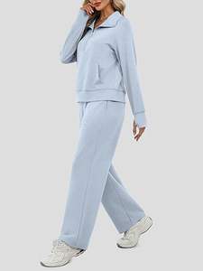 Conjunto Deportivo Casual de Dos Piezas para Mujer, Estampado, Ligero, para Invierno, Corte Regular, Ropa de Calle - Product Image 3