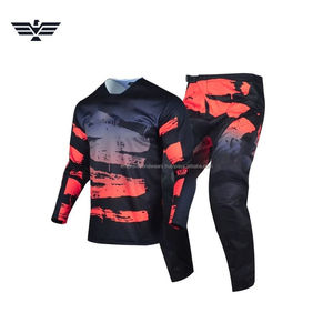Conjunto de Jersey y Pantalones de Motocross Personalizados, Ropa de Motociclismo Todoterreno, Transpirable, de Secado Rápido, 100% Poliéster, Traje de Carreras de Motocicleta - Product Image 3