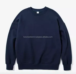 เสื้อสเวตเตอร์แบบสวมศีรษะแขนยาวผ้าฝ้ายคอกลมเสื้อฮู้ดแห้งเร็วสำหรับผู้ชายเสื้อฮู้ด100% ผ้าฝ้ายออกแบบได้ตามต้องการ - Product Image 3